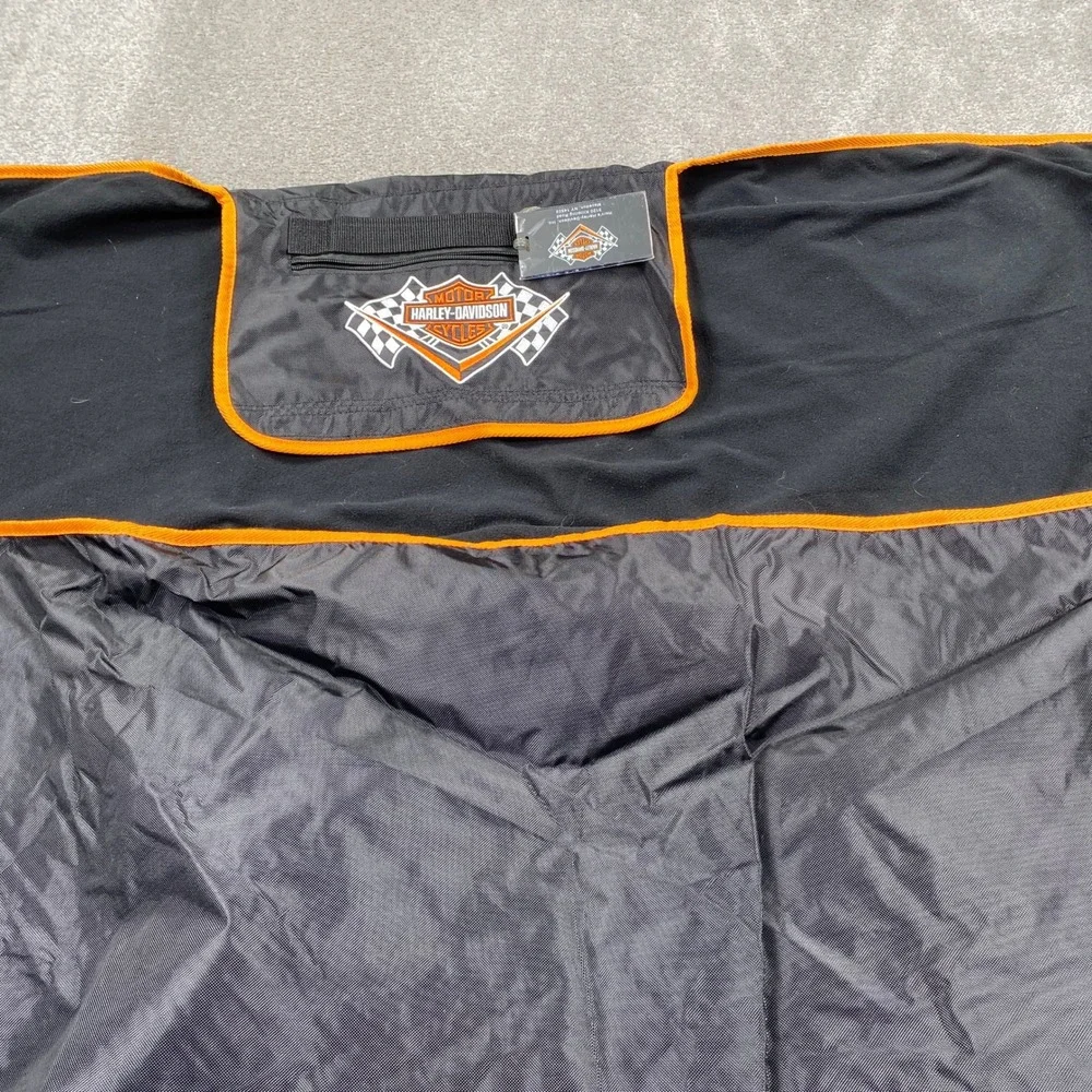 Harley-Davidson Stadium Blanket‎ Fleece Nylon Water Resistant Pouch Black Orange